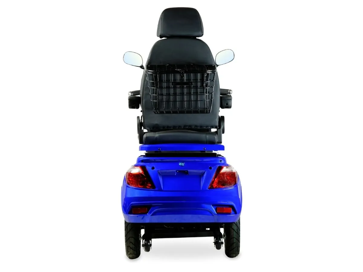 T4B Prime Deluxe 500W 3-Wheel Electric Mobility Scooter Blue — view 6