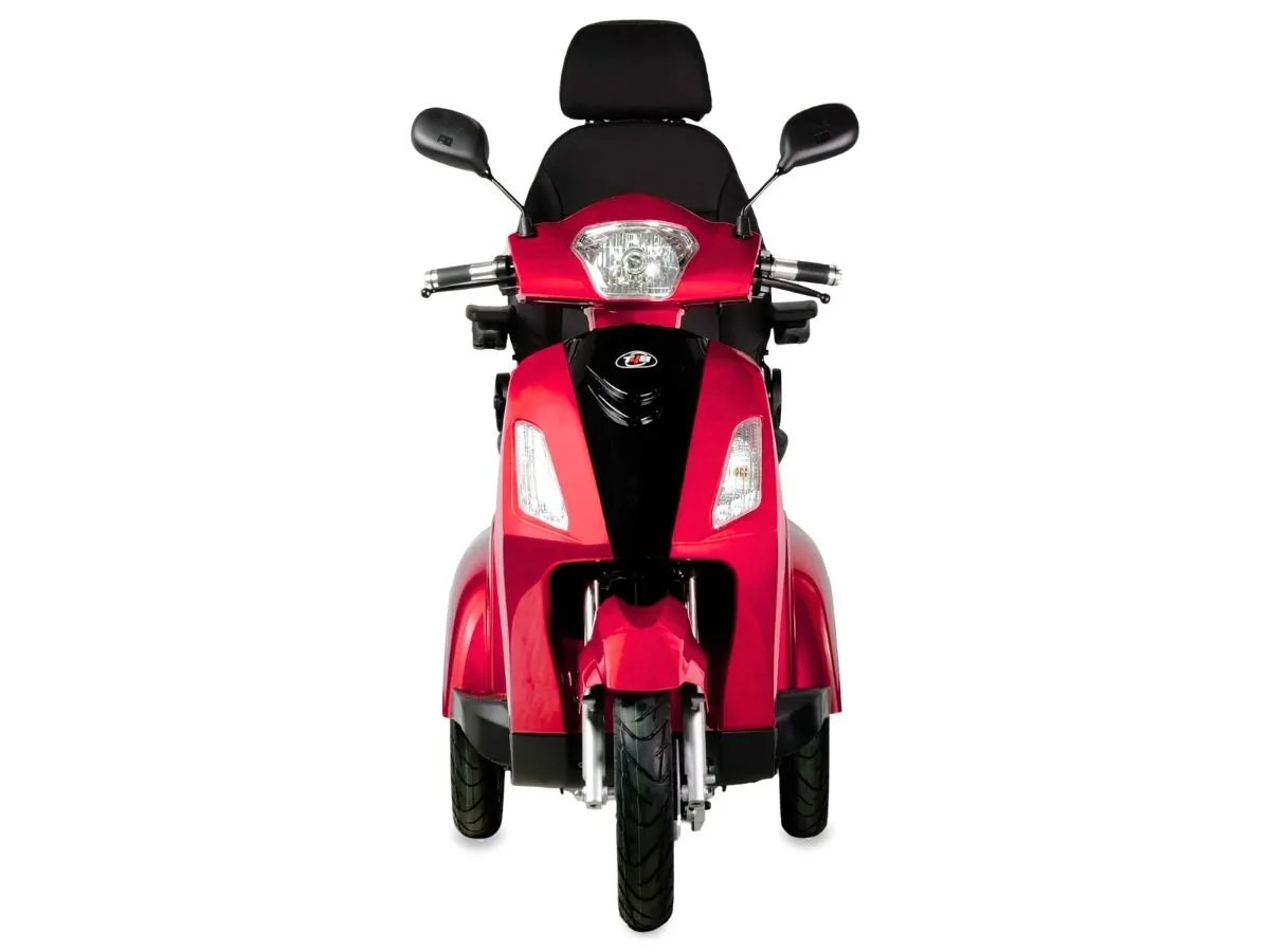 T4B Prime Deluxe 500W 3-Wheel Electric Mobility Scooter Red — view 5