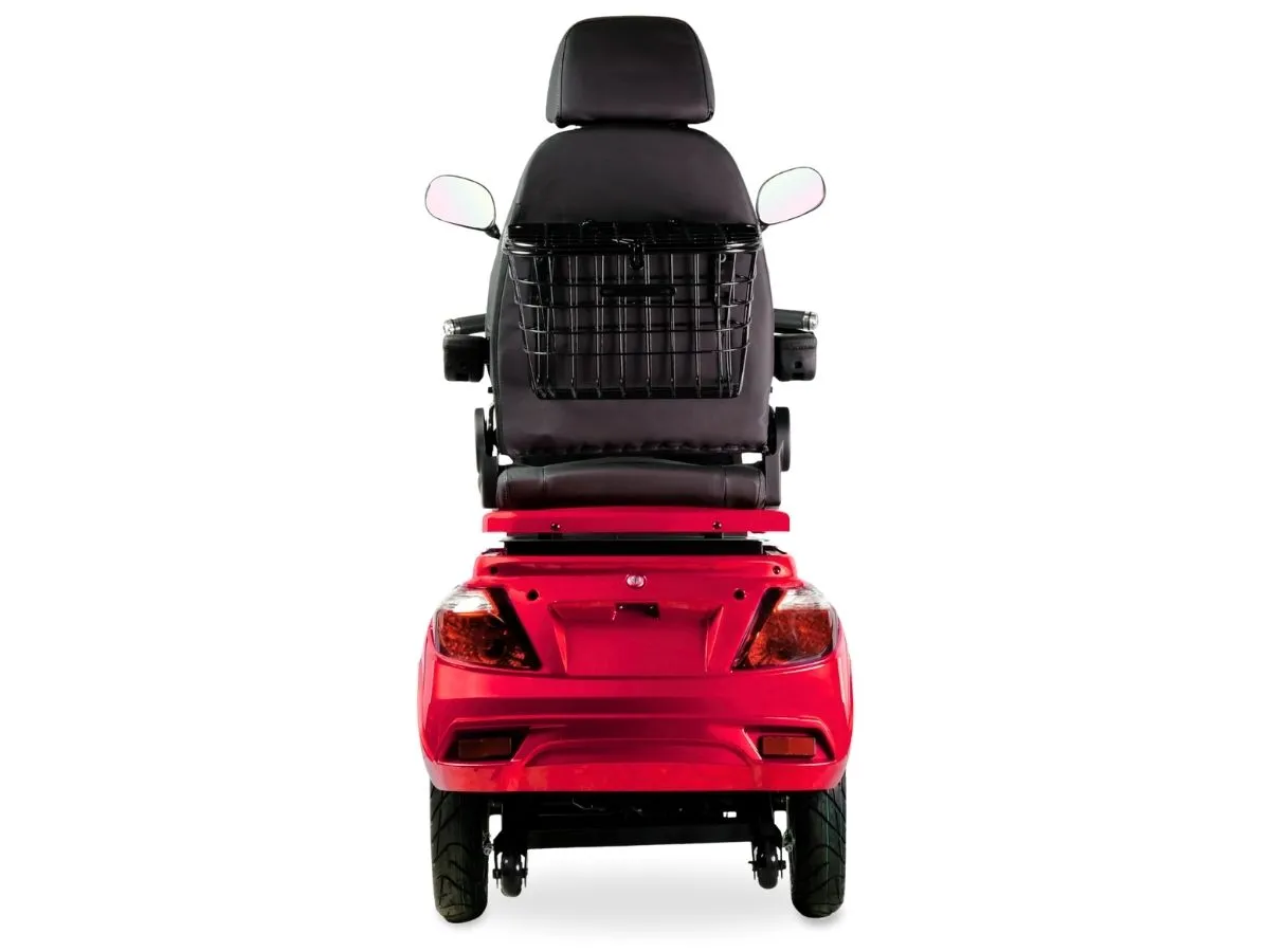 T4B Prime Deluxe 500W 3-Wheel Electric Mobility Scooter Red — view 6
