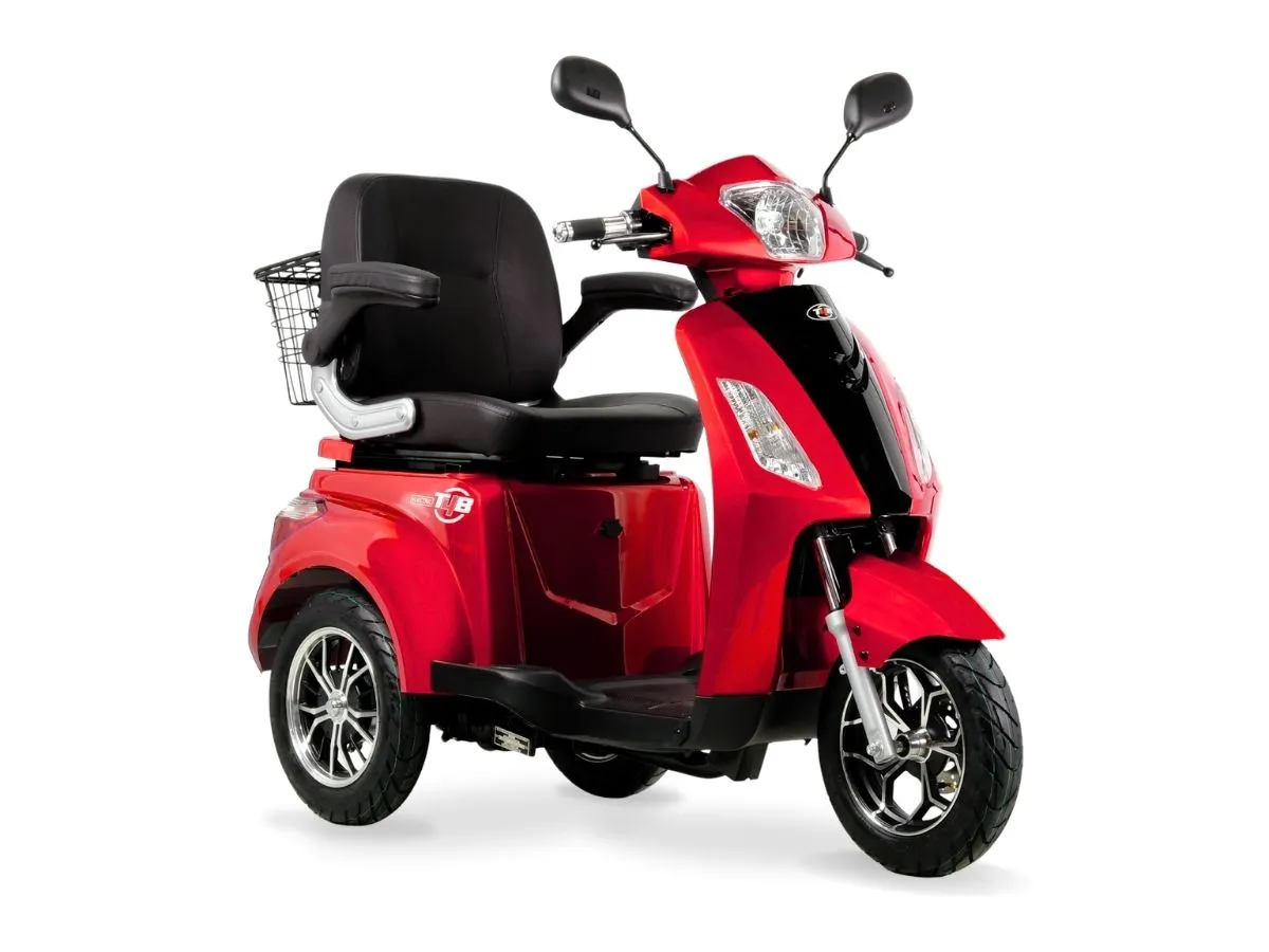 T4B Prime 500W 3-Wheel Electric Mobility Scooter Red — view 2