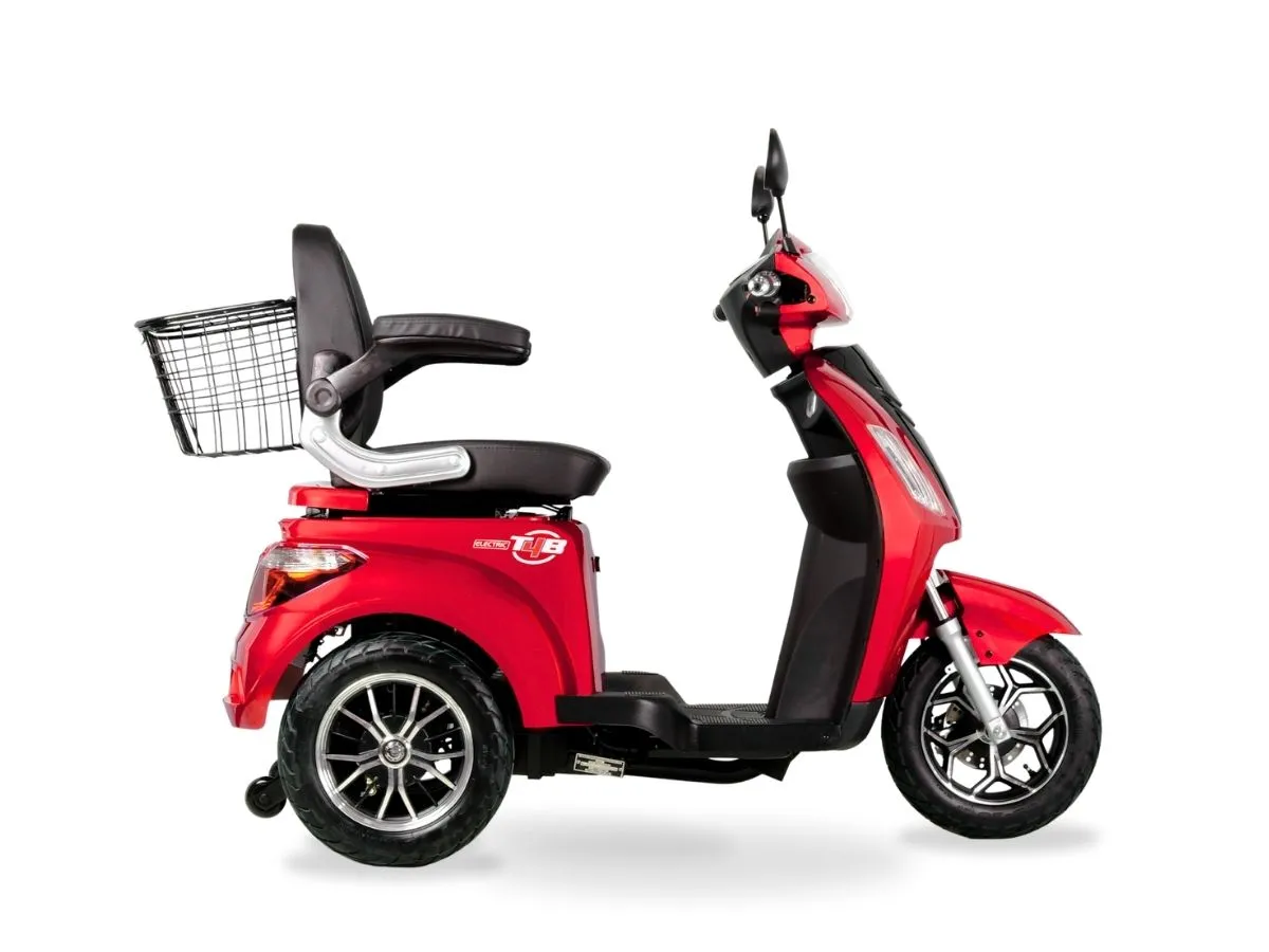 T4B Prime 500W 3-Wheel Electric Mobility Scooter Red — view 4
