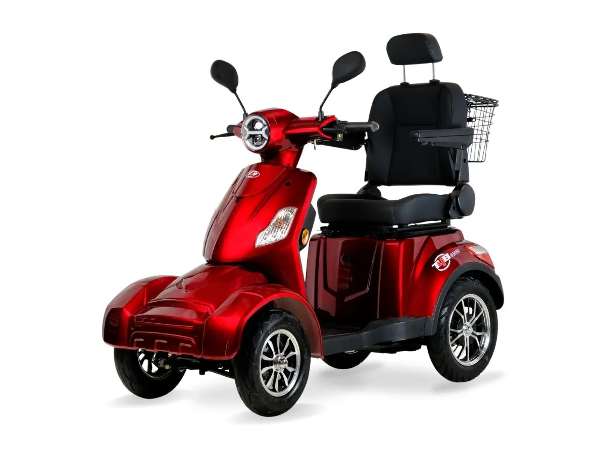 T4B Prime Rover 500W Heavy Duty Electric Mobility Scooter Red — view 3
