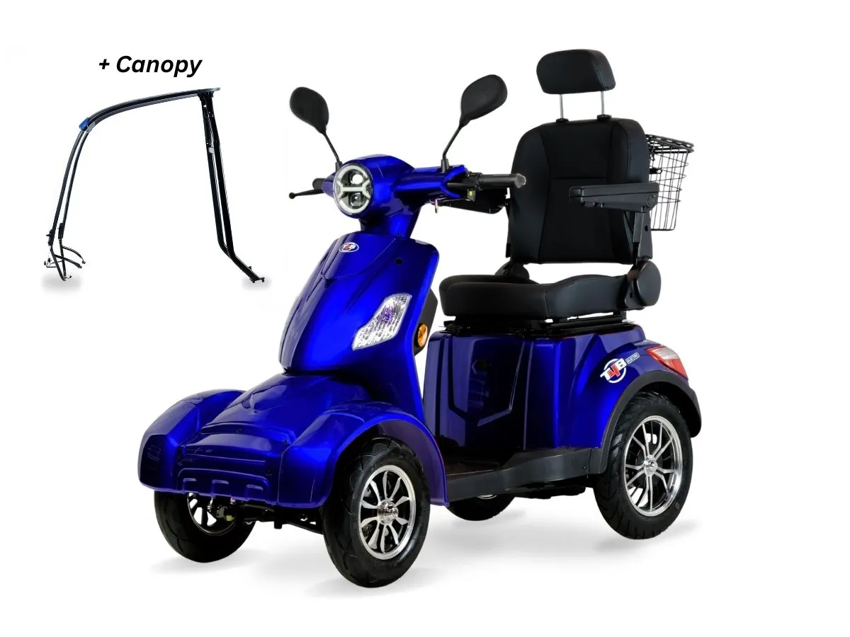 T4B Prime RoverX 500W 4-Wheel Electric Mobility Scooter Blue — view 3