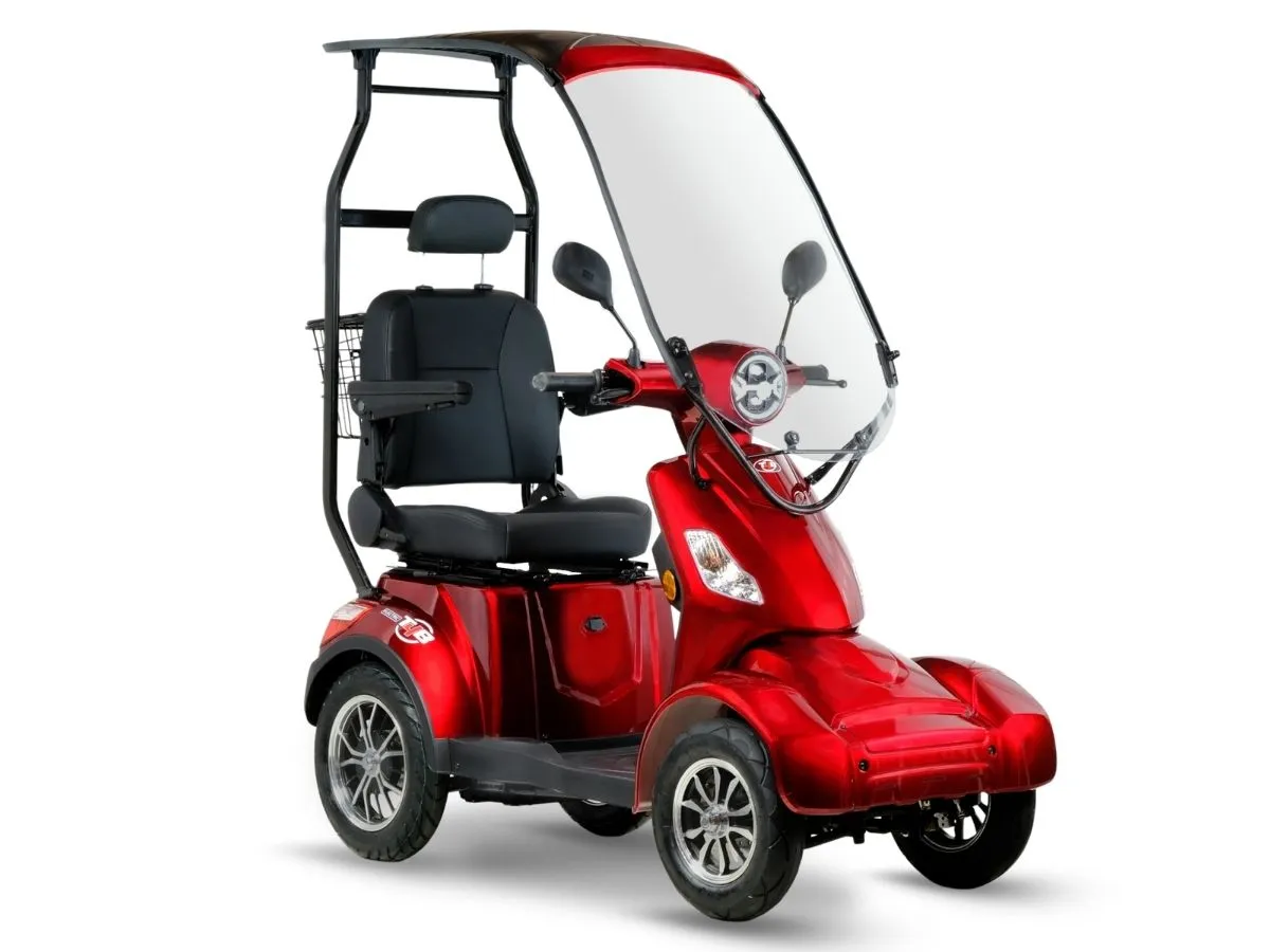 T4B Prime RoverX 500W 4-Wheel Electric Mobility Scooter Red — view 2