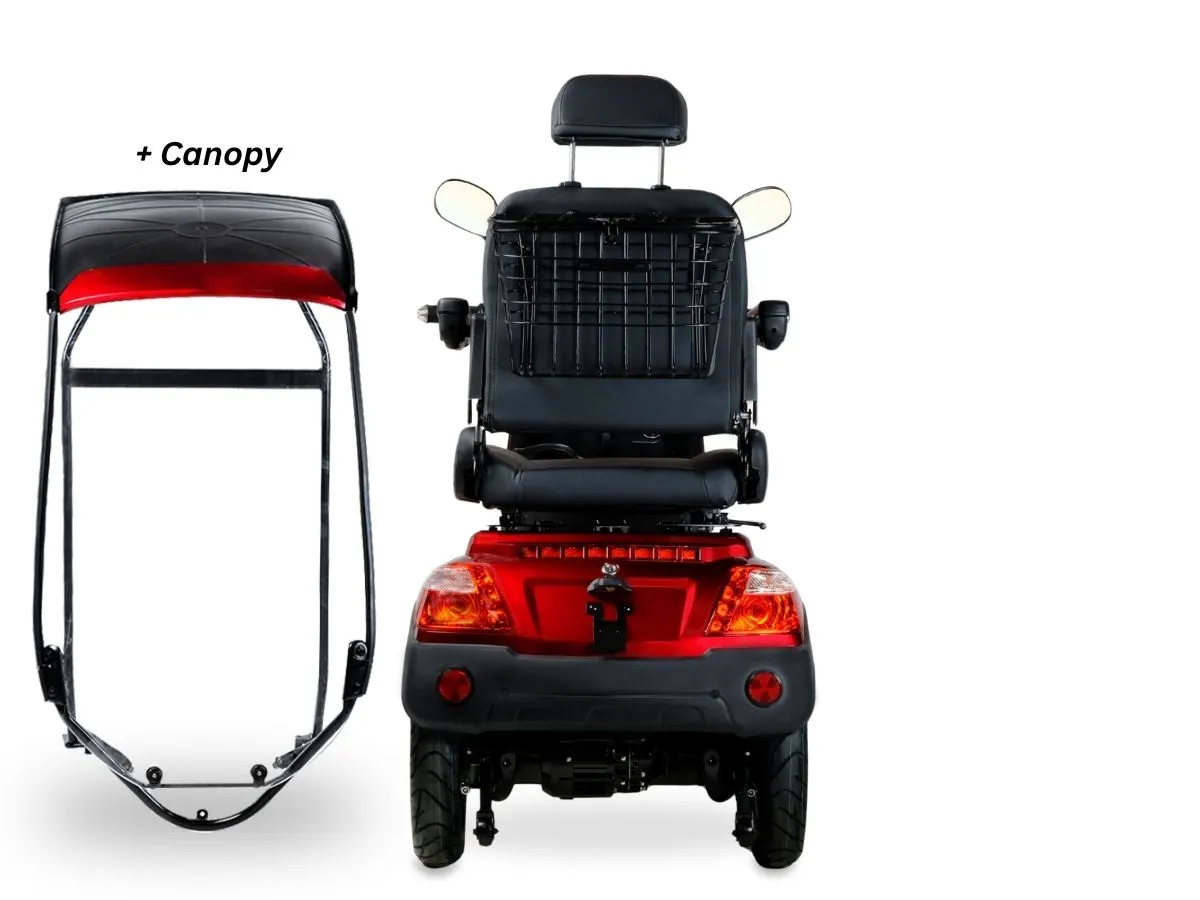 T4B Prime RoverX 500W 4-Wheel Electric Mobility Scooter Red — view 6